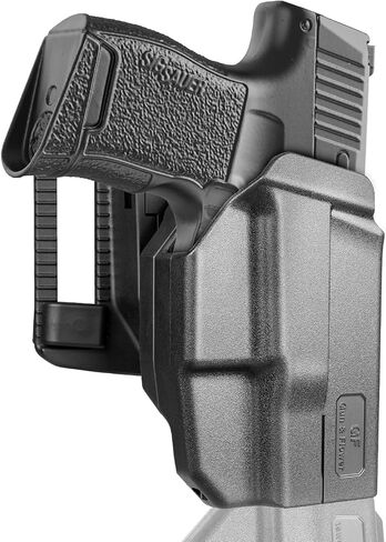 Gun & Flower Tool-Free 360° Adjustment OWB Holster, Optic/RDS Compatible for Taurus G2C G3C, Glock 19 19X 23 32 45, M&P Shield 9MM/380 EZ, Quick Release, Level 2 Retention, Belt Loop in Kuwait