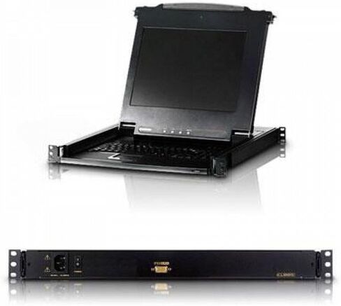 ATEN CL1000M 17" Single-Rail LCD Integrated Console-TAA Compliant - 1 Computer(s) - 17" Active Matrix TFT LCD - 1 x SPHD-15 Keyboard/Mouse/Video in Saudi Arabia