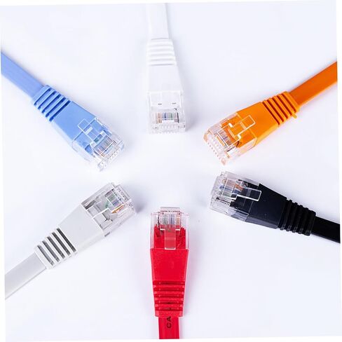 كابل إيثرنت TEHAUX Cat6 بطول 0.5 متر كابل LAN مسطح لأجهزة التوجيه المتوافقة مع الكمبيوتر المحمول والطابعة سلك الشبكة عالي التحمل تصميم موفر للمساحة in Saudi Arabia
