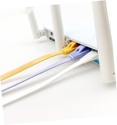 كابل إيثرنت TEHAUX Cat6 بطول 0.5 متر كابل LAN مسطح لأجهزة التوجيه المتوافقة مع الكمبيوتر المحمول والطابعة سلك الشبكة عالي التحمل تصميم موفر للمساحة in Saudi Arabia