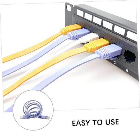 كابل إيثرنت TEHAUX Cat6 بطول 0.5 متر كابل LAN مسطح لأجهزة التوجيه المتوافقة مع الكمبيوتر المحمول والطابعة سلك الشبكة عالي التحمل تصميم موفر للمساحة in Saudi Arabia