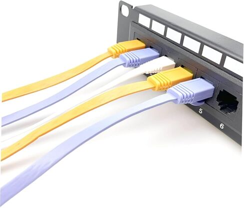 كابل إيثرنت TEHAUX Cat6 بطول 0.5 متر كابل LAN مسطح لأجهزة التوجيه المتوافقة مع الكمبيوتر المحمول والطابعة سلك الشبكة عالي التحمل تصميم موفر للمساحة in Saudi Arabia