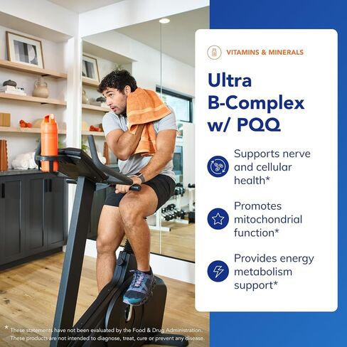 مغلفات نقية فائقة B-Complex مع PQQ | مكمل فيتامين ب لدعم الأعصاب والخلايا والميثيل وصحة الميتوكوندريا* | 60 كبسولة in Saudi Arabia