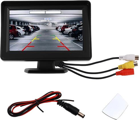 شاشة كاميرا احتياطية LCD فقط، شاشة كاميرا احتياطية مقاس 4.3 بوصة مع إمكانية تعديل 160 درجة وخطوط ركن مساعدة مصممة لمساعدتك في ركن السيارة، كاميرات احتياطية ملونة لشاشة السيارات in Saudi Arabia