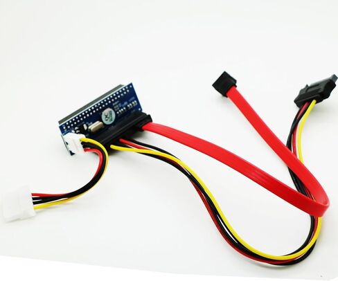 Sintech 44pin IDE HDD to SATA Motherboard Adapter Card with 30cm SATA 7+15pin Cable for Desktop 2.5 Inch Hard Disk Drive in Saudi Arabia