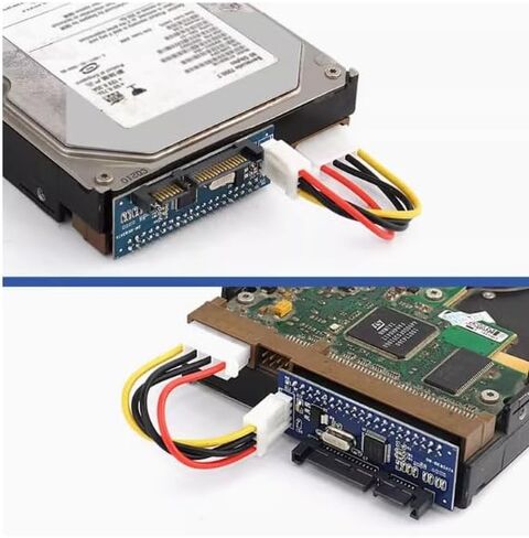 Sintech 44pin IDE HDD to SATA Motherboard Adapter Card with 30cm SATA 7+15pin Cable for Desktop 2.5 Inch Hard Disk Drive in Saudi Arabia