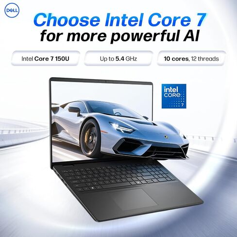كمبيوتر محمول Dell Inspiron 16 بشاشة لمس، Intel Core 7 150U، شاشة 16 بوصة FHD+، شاشة 300 نيت، 32 جيجا DDR5، 5200 MT/s، 1 تيرابايت SSD، لوحة مفاتيح بإضاءة خلفية، Wi-Fi 6E، Windows 11 Pro in Saudi Arabia