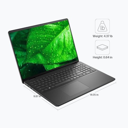 كمبيوتر محمول Dell Inspiron 16 بشاشة لمس، Intel Core 7 150U، شاشة 16 بوصة FHD+، شاشة 300 نيت، 32 جيجا DDR5، 5200 MT/s، 1 تيرابايت SSD، لوحة مفاتيح بإضاءة خلفية، Wi-Fi 6E، Windows 11 Pro in Saudi Arabia