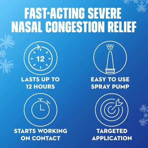 Mucinex Nasal Decongestant Spray، Sinus-Max شديد تخفيف احتقان الأنف، رذاذ الأنف الشفاف والبارد، يدوم 12 ساعة، سريع المفعول، نكهة المنثول المبردة، قد تختلف التعبئة، 0.75 أونصة سائلة (عبوة من 6) in Saudi Arabia