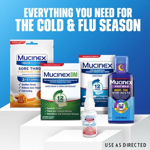 Mucinex Nasal Decongestant Spray، Sinus-Max شديد تخفيف احتقان الأنف، رذاذ الأنف الشفاف والبارد، يدوم 12 ساعة، سريع المفعول، نكهة المنثول المبردة، قد تختلف التعبئة، 0.75 أونصة سائلة (عبوة من 6) in Saudi Arabia
