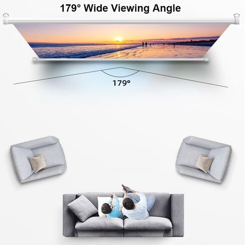 Motorized Projector Screen 50"/60"/72",16:9 4K HD Electric Projector Screen Wall Mounted Ceiling Movie Screen for Indoor Outdoor Cinema(60in/153cm) in Saudi Arabia