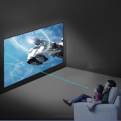 Motorized Projector Screen 50"/60"/72",16:9 4K HD Electric Projector Screen Wall Mounted Ceiling Movie Screen for Indoor Outdoor Cinema(60in/153cm) in Saudi Arabia