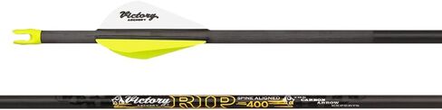Victory Archery RIP 0.204" 250/300/350/400/500 Spine Small Diameter Carbon Hunting Arrow Vane Fletched 6 Pack in Kuwait