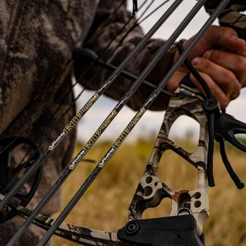 Victory Archery RIP 0.204" 250/300/350/400/500 Spine Small Diameter Carbon Hunting Arrow Vane Fletched 6 Pack in Kuwait