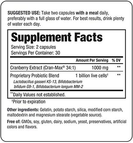 Kyo-Dophilus Cran+ Probiotic, Urinary Tract and Bladder Health*, 60 capsules in Saudi Arabia