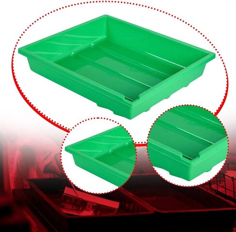 12inch Darkroom Developing Tray 36x31cm Sturdy Accessory Versatile for 4x5 & 8x10 Film Anti Leak Large Format Processing Tray, Green in Saudi Arabia