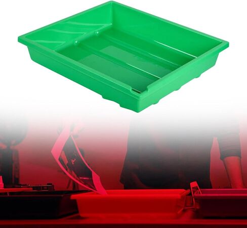 12inch Darkroom Developing Tray 36x31cm Sturdy Accessory Versatile for 4x5 & 8x10 Film Anti Leak Large Format Processing Tray, Green in Saudi Arabia
