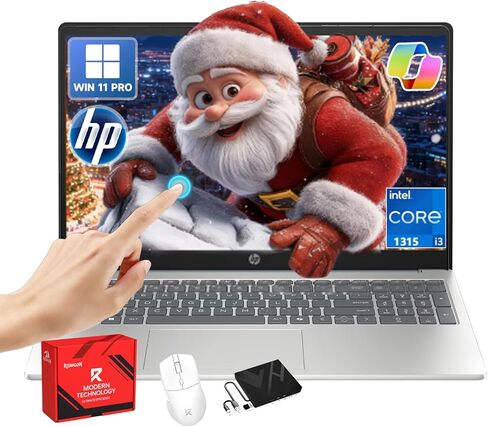 HP 15.6" Touchscreen Laptop, Intel 13th Core i3-1315U(Up to 4.5GHz), Intel UHD Graphics, Anti-Glare, Windows 11 Pro, AI Copilot, for Business & Student, w/Accessories, 32 GB RAM, 1 TB SSD in Saudi Arabia