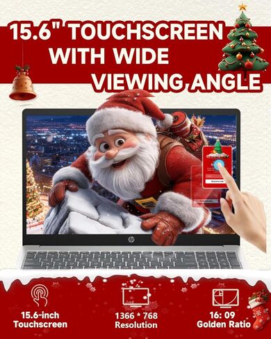 HP 15.6" Touchscreen Laptop, Intel 13th Core i3-1315U(Up to 4.5GHz), Intel UHD Graphics, Anti-Glare, Windows 11 Pro, AI Copilot, for Business & Student, w/Accessories, 32 GB RAM, 1 TB SSD in Saudi Arabia