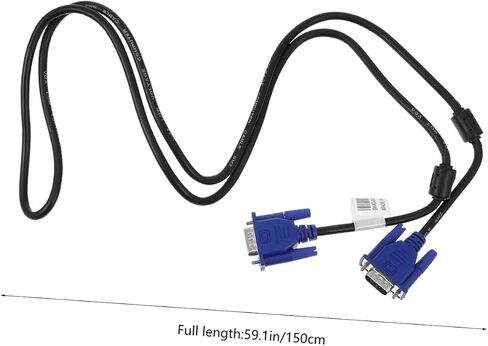 Vaguelly 2pcs Durable Vga Data Cable for Laptop Monitor Projector Heat Resistant Pe Cover Interference Video Transmission Cord for Computer Display in Saudi Arabia