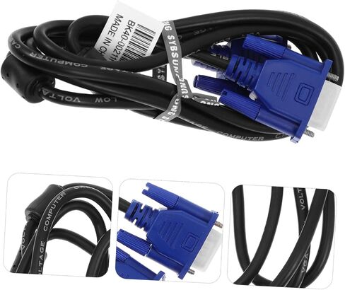 Vaguelly 2pcs Durable Vga Data Cable for Laptop Monitor Projector Heat Resistant Pe Cover Interference Video Transmission Cord for Computer Display in Saudi Arabia
