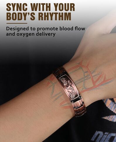 Pure Copper Bracelet for Men, Upgraded Magnetic Bracelets for Men with 3500 Gauss Magnets, Mens Pure Copper Bracelet in Kuwait