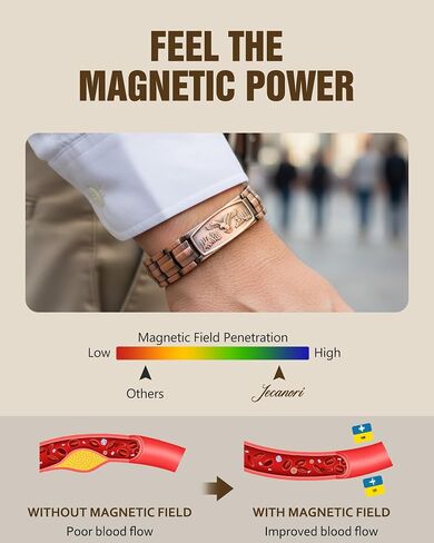 Pure Copper Bracelet for Men, Upgraded Magnetic Bracelets for Men with 3500 Gauss Magnets, Mens Pure Copper Bracelet in Kuwait