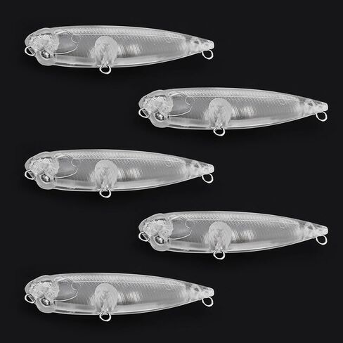 Fishing Blanks Lures Kit Unpainted Baits, Topwater Swimbait Lure Blanks Unpainted Fishing Baits, Crankbait/Minnow/Pencil DIY for Bass Trout Salmon in Saudi Arabia