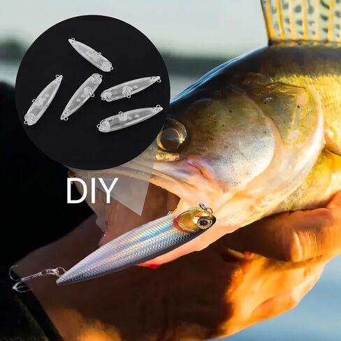 Fishing Blanks Lures Kit Unpainted Baits, Topwater Swimbait Lure Blanks Unpainted Fishing Baits, Crankbait/Minnow/Pencil DIY for Bass Trout Salmon in Saudi Arabia
