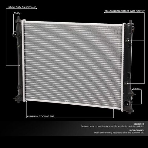 DNA Motoring DPI 19 1 1-Row Core Core Coriator متوافق مع 90-93 ACCORD / 92-96 PRELUDE AT ، CU19 2213225 3088 HO3010155 19010P39305 ، OEM-RA-0019 in Saudi Arabia