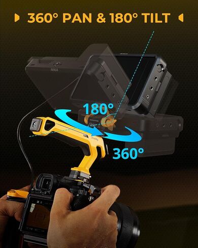 SMALLRIG Swivel and Tilt Monitor Mount (Bumblebee Edition) Adjustable Monitor Holder with Bouncy Locating Pins and Cold Shoe Mount for 5" and 7" Monitors - 5519 in Saudi Arabia