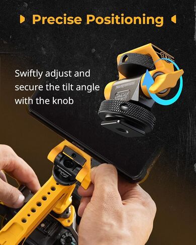 SMALLRIG Swivel and Tilt Monitor Mount (Bumblebee Edition) Adjustable Monitor Holder with Bouncy Locating Pins and Cold Shoe Mount for 5" and 7" Monitors - 5519 in Saudi Arabia