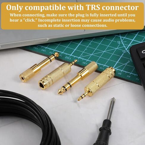 4 Pack 3.5mm (1/8 inch) Male to 6.35mm (1/4 inch) Female and 6.35mm (1/4) to 3.5mm (1/8) Audio Adapter, Headphone Jack Adapter Audio Stereo TRS Converter Adapters for Headphone,Microphone in Saudi Arabia