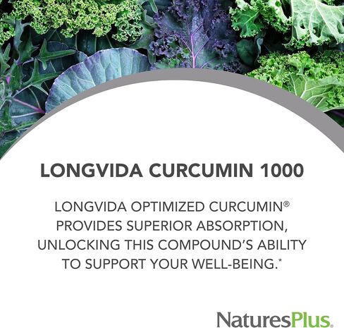 NaturesPlus PRO Longvida Curcumin 1000 mg - 30 قرصًا - يعزز الحماية الصحية من الجذور الحرة - غير معدل وراثيًا، نباتي وخالي من الغلوتين - 30 وجبة in Saudi Arabia