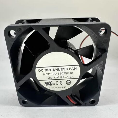 AS6025H12 DC 12V 0.30A 60x60x25mm مروحة تبريد بسلكين in Saudi Arabia