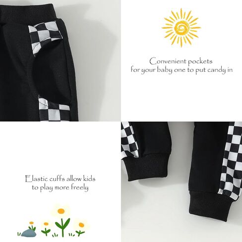 AMAWMW Infant Baby Girl Clothes Long Sleeve Loose Sweatshirts Pockets Pants Headband Outfits Fall Winter Spring Gift in Saudi Arabia