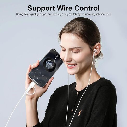محول صوت USB C إلى Lightning، محول USB C ذكر إلى Lightning أنثى لسماعات الرأس HiFi يدعم التحكم في الخط متوافق مع iPhone/iPad Pro/Air/MacBook in Kuwait