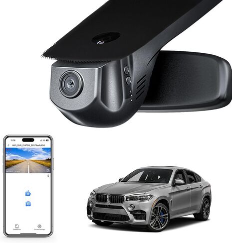 Front 4K & Rear 1080p Dash Cam Custom for BMW X6 Gen3 G06 2024 2025 X6 LCI (Life Cycle Impulse)(Model C), X6M M60i xDrive40i, OEM Style, 2160P UHD Video, WiFi & APP, 128GB Card in Saudi Arabia