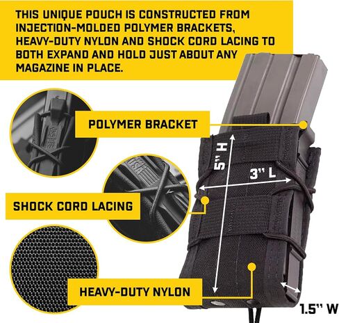 High Speed Gear - Original Taco MOLLE Mag Pouch, Police Gear & Military Gear, Tactical Magazine Pouch for Professionals in Saudi Arabia