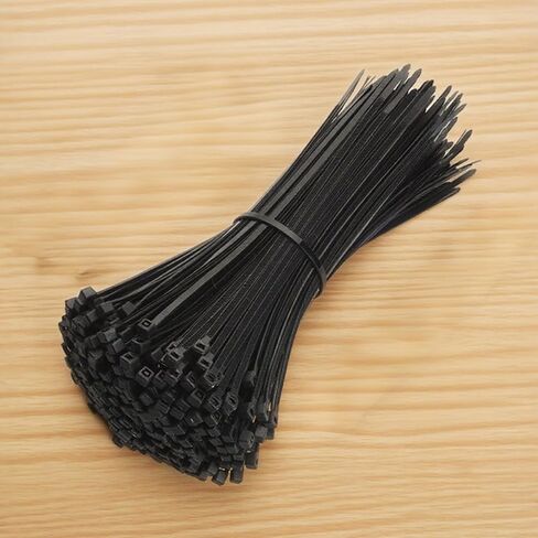 100 PCS Nylon Universal Cable Tie, Self-Locking Black Zip Ties for Home Office Garage Workshop Garden, UV Resistant Multi-Purpose Cord Organizer​ in Saudi Arabia