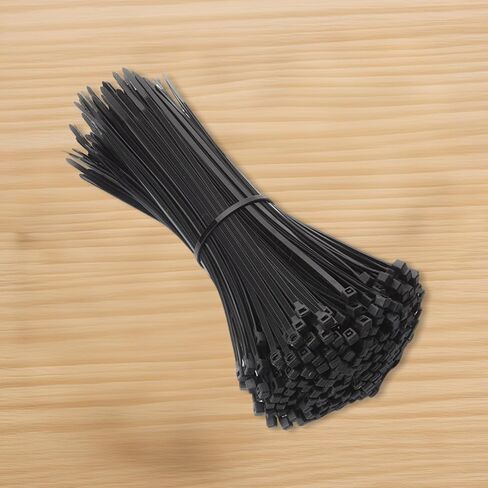 100 PCS Nylon Universal Cable Tie, Self-Locking Black Zip Ties for Home Office Garage Workshop Garden, UV Resistant Multi-Purpose Cord Organizer​ in Saudi Arabia
