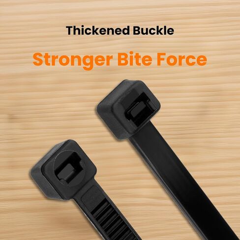 100 PCS Nylon Universal Cable Tie, Self-Locking Black Zip Ties for Home Office Garage Workshop Garden, UV Resistant Multi-Purpose Cord Organizer​ in Saudi Arabia