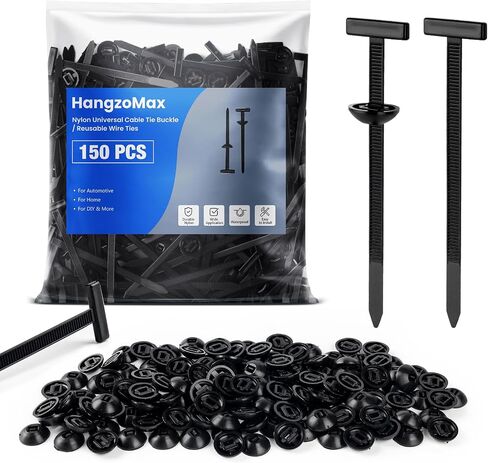 150 Pack Nylon Universal Cable Tie Buckle, Heavy Duty Zip Tie clips for Car Repair, Applicable Toengine Lower Guard Plates, Fender Linings, Fenders, Trunkclips, DIY Projects in Saudi Arabia