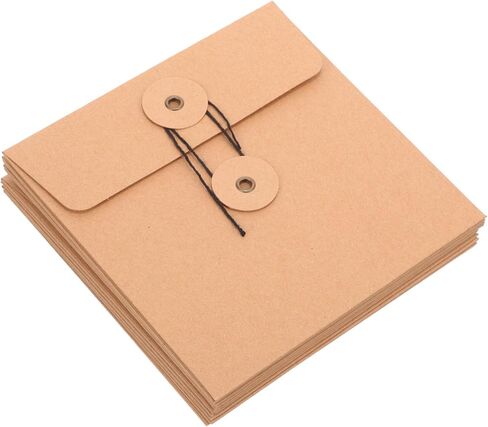 10Pcs Paper CD Sleeves Dvd Packaging Envelopes for CD Storage for Home Office Protects Discs From Scratches Vintage Design for Easy Access in Saudi Arabia
