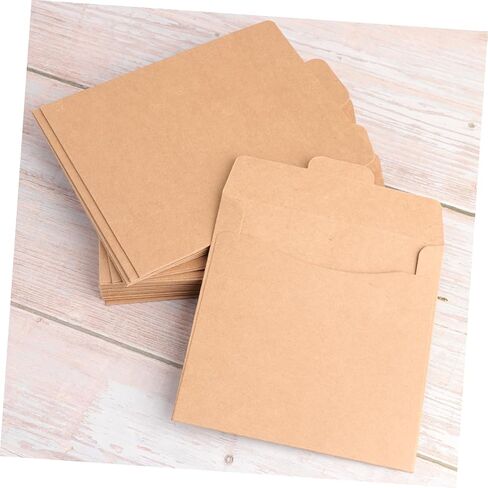 30pcs Eco-Friendly Kraft Paper Cd DVD Case Kraft Paper Bags for Cd Covers DVD Disc Storage Easy to Use Envelopes in Saudi Arabia