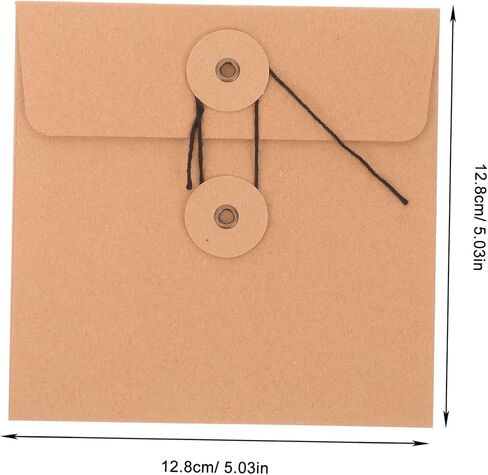 Veemoon 10Pcs Kraft Paper Cd Dvd Storage Envelopes Paper Sleeves for Cd Dvd Protection Easy Open Close Design for Organizing Discs at Home Office in Saudi Arabia