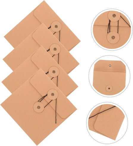 Veemoon 10Pcs Kraft Paper Cd Dvd Storage Envelopes Paper Sleeves for Cd Dvd Protection Easy Open Close Design for Organizing Discs at Home Office in Saudi Arabia