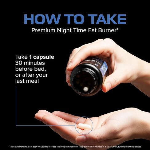 Night Time Fat Burner | Shred Fat While You Sleep | Hunger Suppressant, Carb Blocker & Weight Loss Support Supplements | Burn Belly Fat, Support Metabolism & Fall Asleep Fast | 60 Nighttime Pills in Saudi Arabia