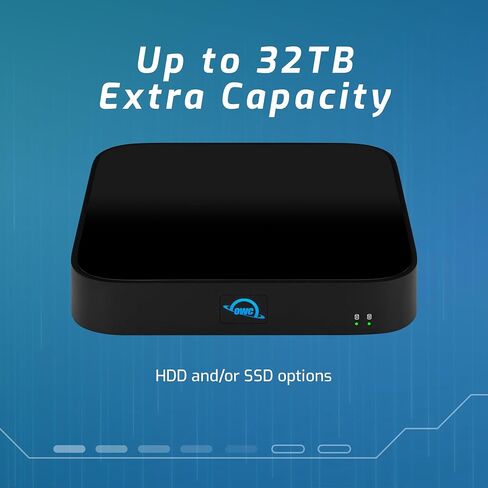 OWC 8TB (8.0TB PCIe 3.0 NVMe M.2 2280 Solid-State Drive Installed) miniStack STX, Upgradeable Expansion Solution and Thunderbolt Hub/Mini Dock for Mac Studio, Mac mini and Other Devices. Matte Black in Saudi Arabia