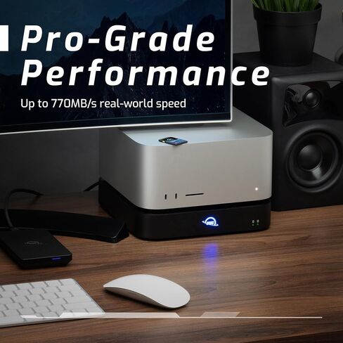OWC 8TB (8.0TB PCIe 3.0 NVMe M.2 2280 Solid-State Drive Installed) miniStack STX, Upgradeable Expansion Solution and Thunderbolt Hub/Mini Dock for Mac Studio, Mac mini and Other Devices. Matte Black in Saudi Arabia